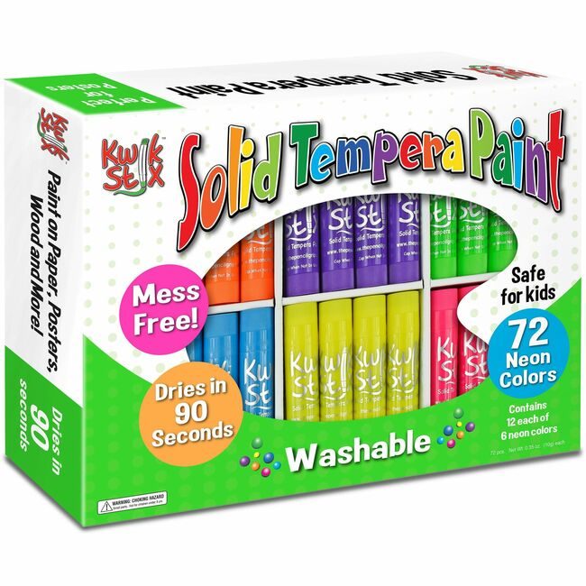 The Pencil Grip Crayon Kwikstix Neon 72/BX TPG626