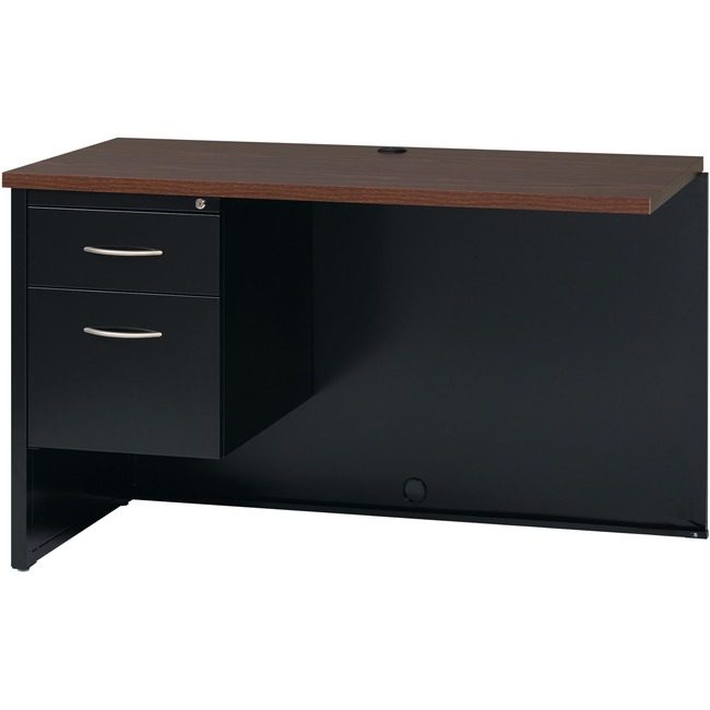 Lorell Desk 24"X48" LH RET Bk/Wl LLR79155
