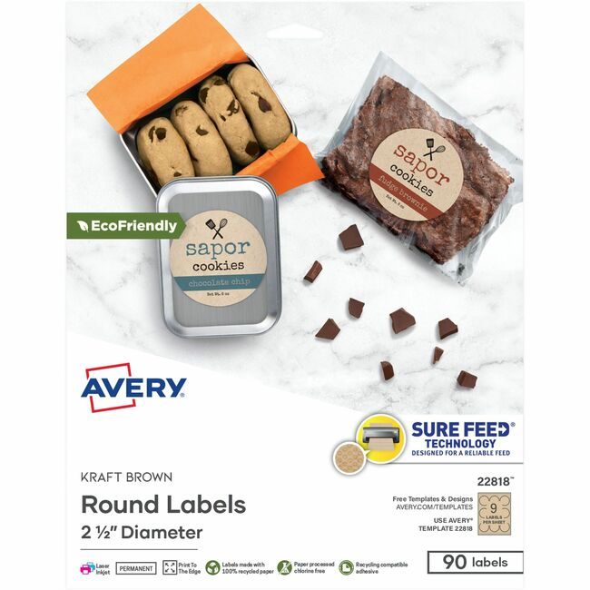 Avery Products Corporation Label Round Kftbn 9UP AVE22818