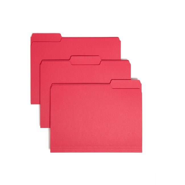Smead Manufacturing Co. Folder Interior Letter 1/3 Red SMD10267