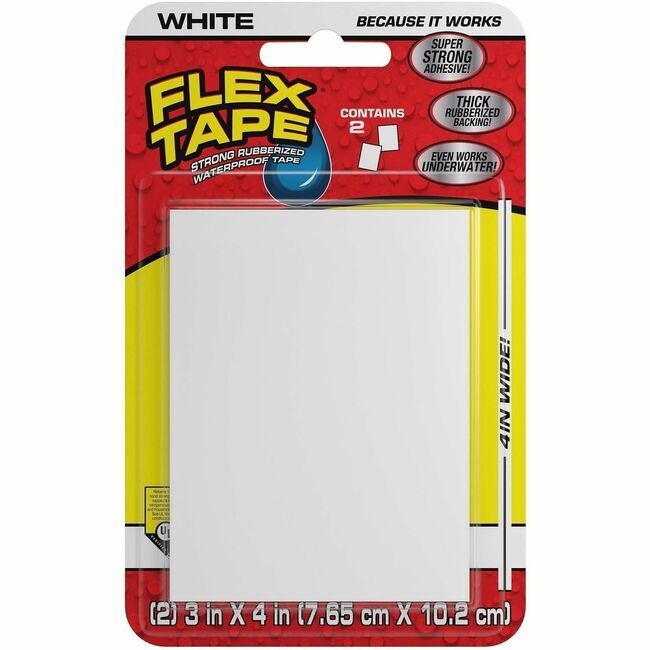 Swift Response, LLC Flex Seal Tape 3"X4" 2PCS White FLXTFSWHTMINI
