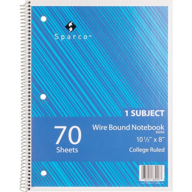 Sparco Notebook Wire Cllg 1SUB 70 SPR83253