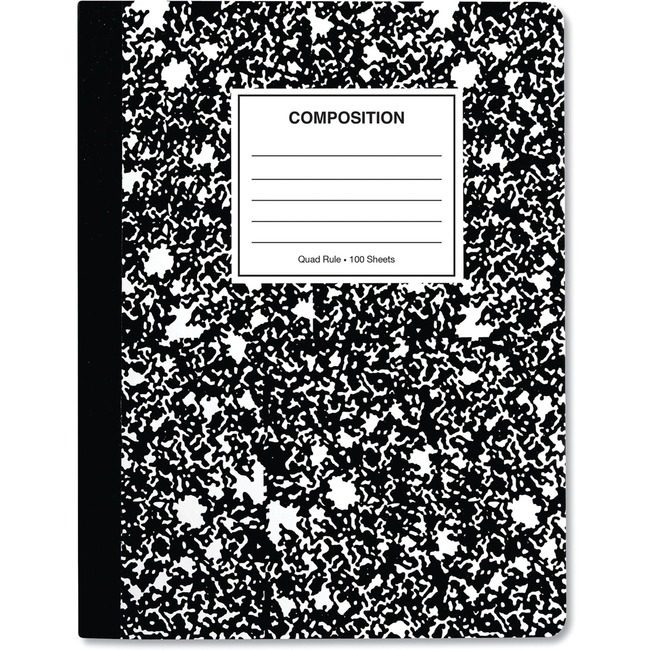 Universal Office Products Notebook Comp Quad 6 Pack Black UNV20957