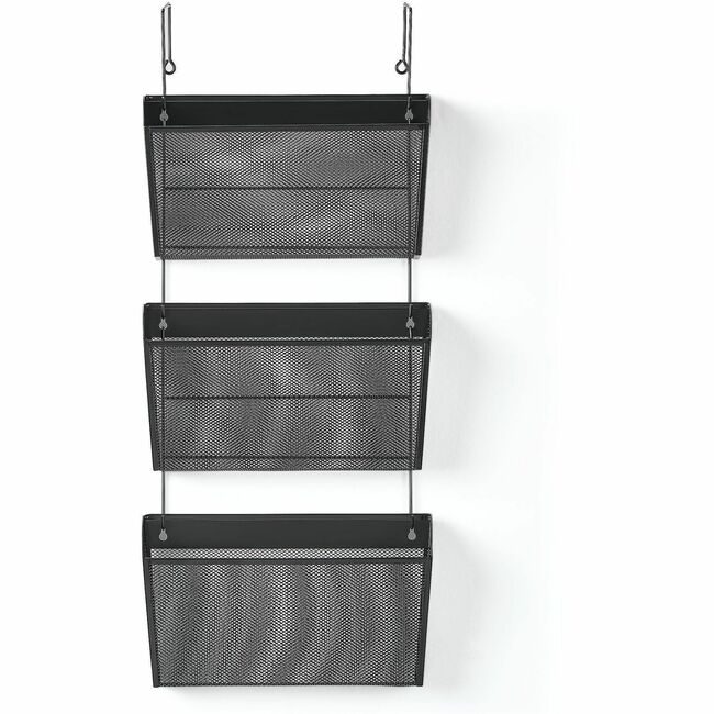 Lorell File Mesh Wall 3PCKT Black LLR84135