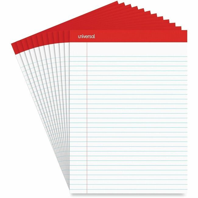 Universal Office Products Pad Lgl Ruld Perf Letter White UNV20630