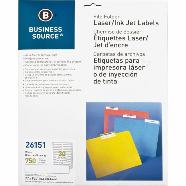 Business Source Label Filing Lsr/Inkjt We BSN26151