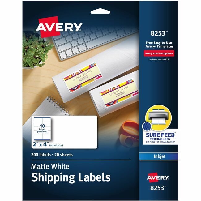 Avery Products Corporation Label Color 2X4 We 600 Count AVE8253