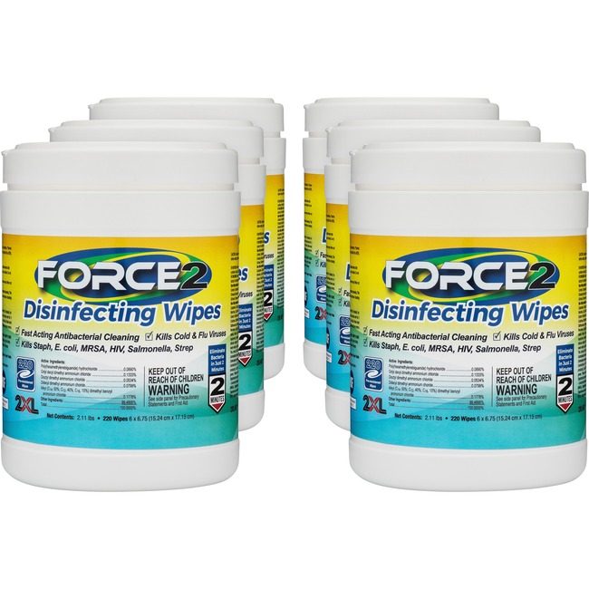 2XL Corporation Wipes Disinfecting 220 Count TXL407CT