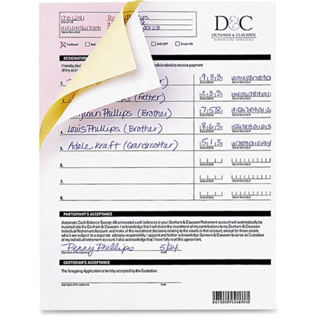 Nekoosa Paper Carbonless Cfb We NEK17393