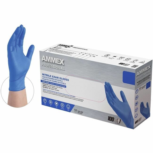 AMMEX Gloves Nitrile Pf Exam S AMXACNPF42100