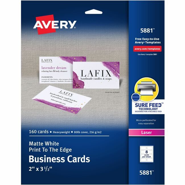 Avery Products Corporation Cards Business Lsr 2X3.5 We AVE5881