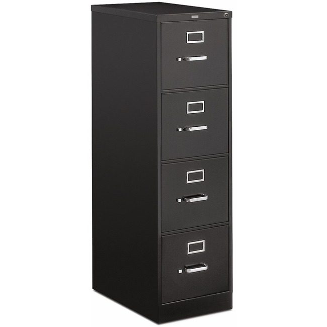 The HON Company File Letter 4DRW W/Lock Black HON514P-P