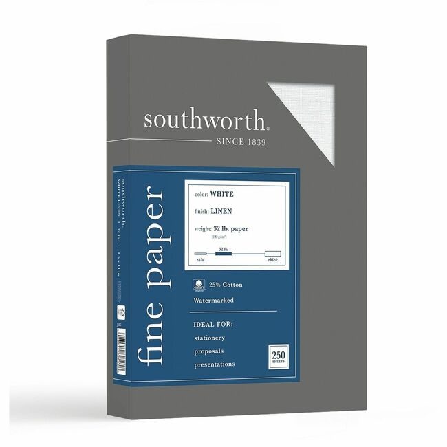 Southworth Paper Linen 32# 25%CTN We SOUJ558C