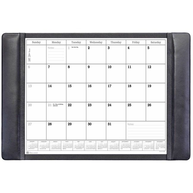 Dacasso Dsk Pad Lthr Black Cal Insert DACP1040