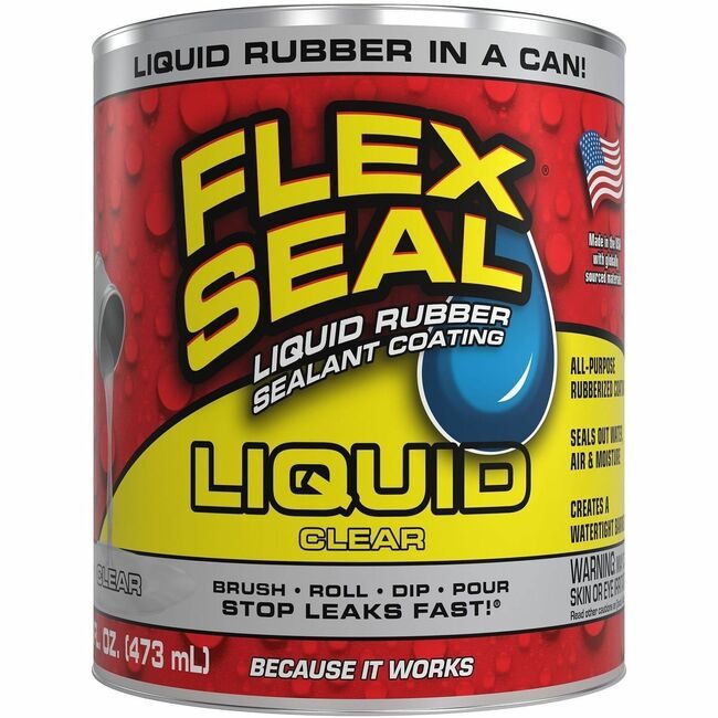 Swift Response, LLC Flex Seal Rubber Liquid 16FL Oz Clear FLXLFSCLRR16