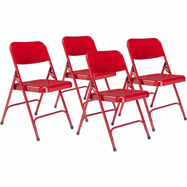 National Public Seating Chair Fold Steel Red NPS240