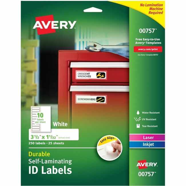 Avery Products Corporation Label Self-Laminate 1X3.5 AVE00757