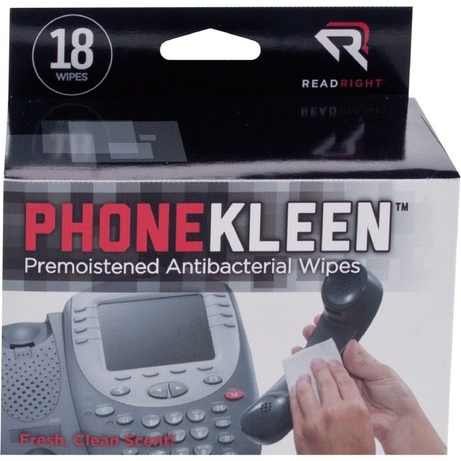 Advantus Corp. Read Right Readright Phonekleen Wipes 18 REARR1203