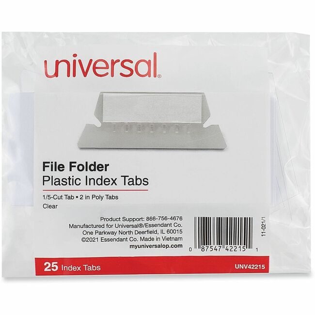 Universal Office Products Tab Hang Fldr 1/5CT 25 Cr UNV42215