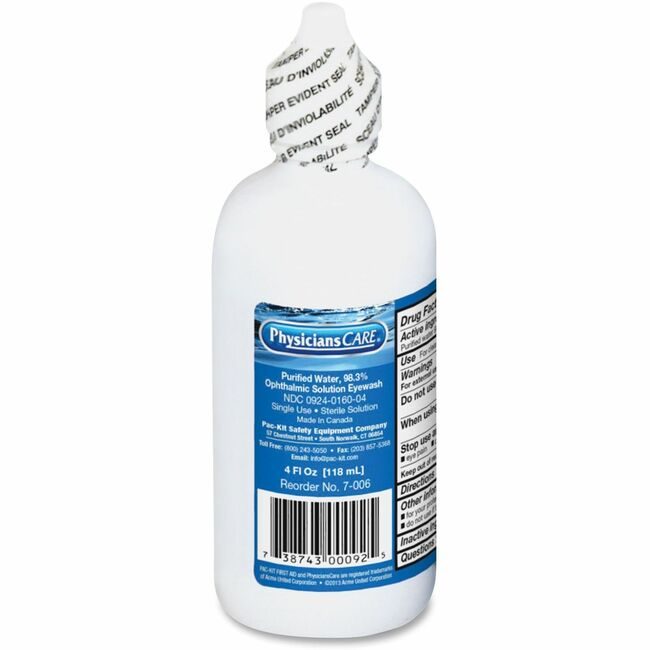 Acme United Corporation First Aid Only Eyewash Sterile 4 OZ FAO7006CT