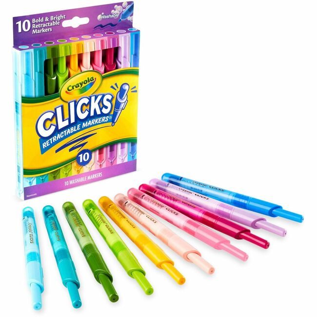 Crayola LLC Marker Wash Retract 10 Count CYO588373