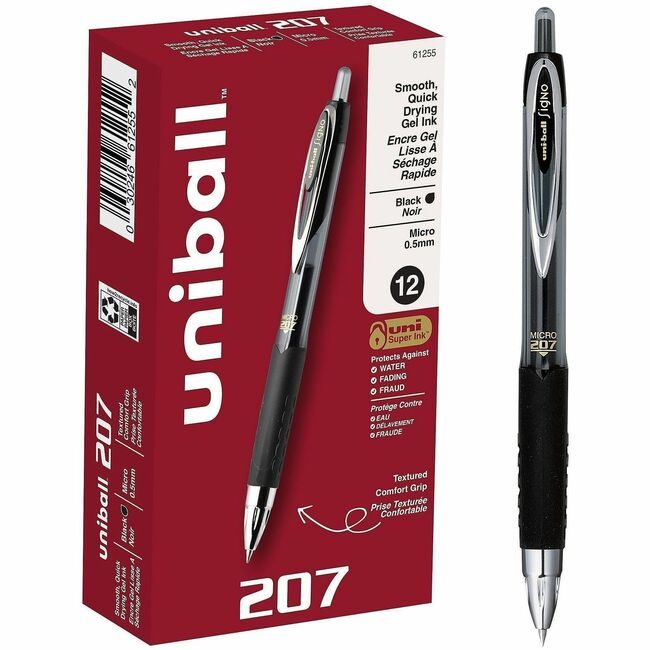 Mitsubishi Pencil Co. / uni-ball Pen Gel 207 Retrct 0.5MM Black UBC61255
