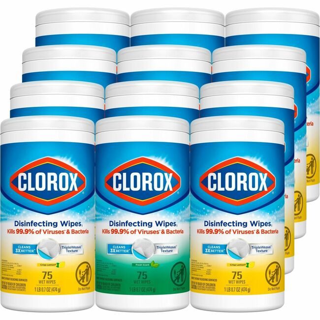 CloroxPro / Clorox The Clorox Company CloroxPro / Wipe Dnsfct Multi Pk 3EA/PK CLO30208CT