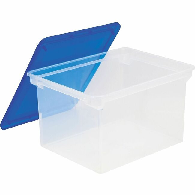 Storex File Ltr/Lgl Tote Clear STX61508U04C