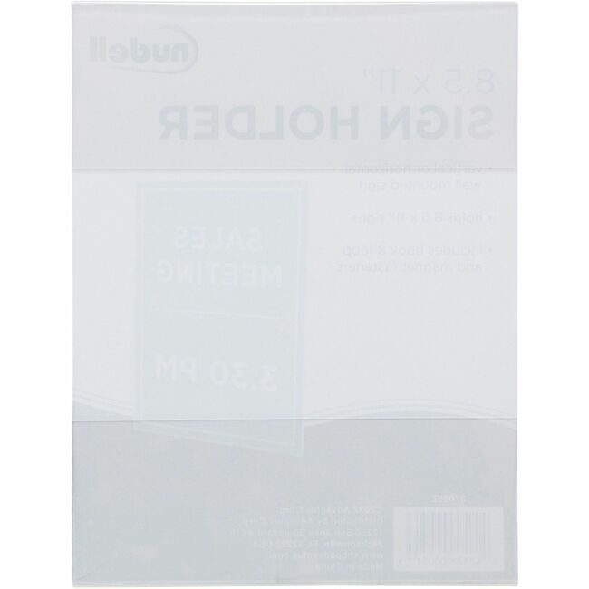 Nu-Dell Manufacturing Frame 8.5X11 Wall Sign Clear NUD37085Z