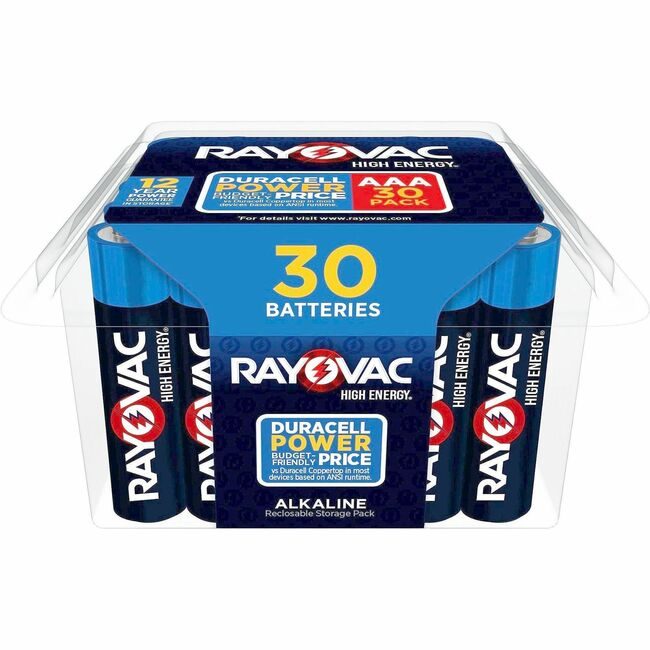 Energizer Holdings Rayovac Battery Alk Hiengy Aaa 30 Pack RAY82430PP