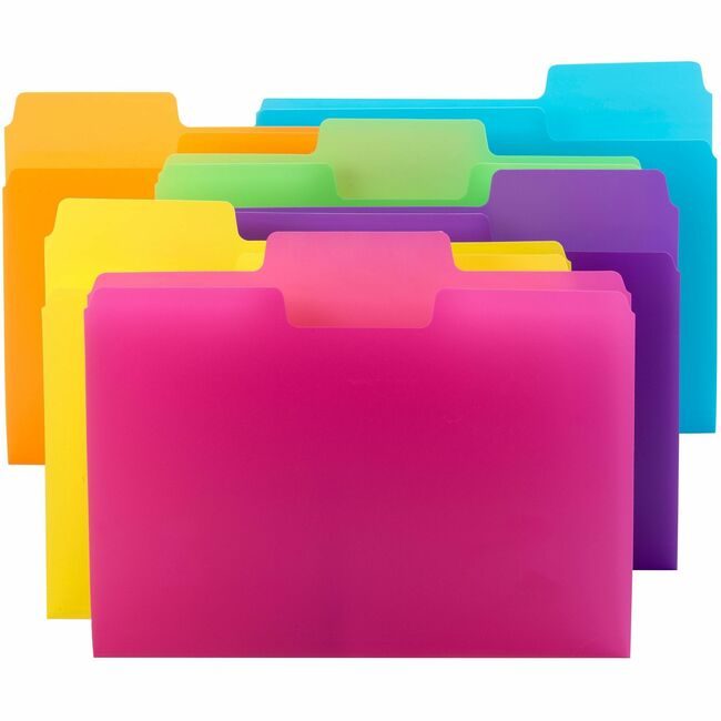 Smead Manufacturing Co. Folder File Toptab Poly Assorted SMD10515