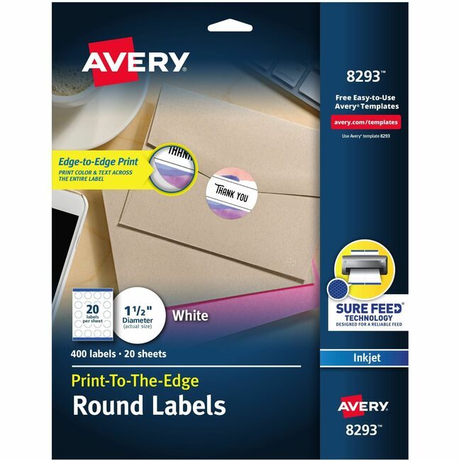 Avery Products Corporation Label Perm Inkjt Round 1.5" AVE8293