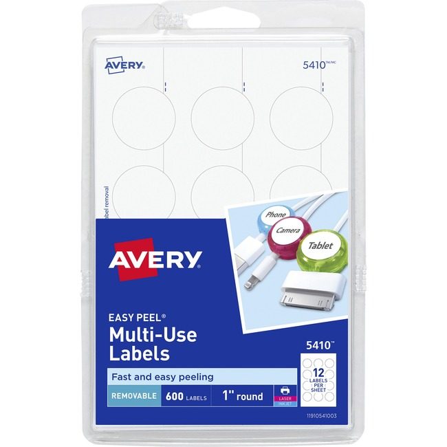 Avery Products Corporation Label Removeable Round 1" AVE05410