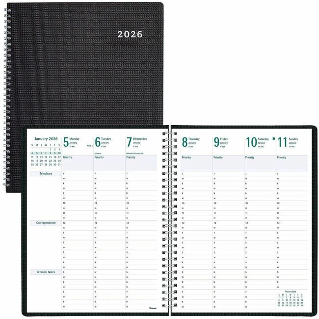 Dominion Blueline, Inc. Schneider Vizz Wkly Plnr 11X8 Timangr Black REDC5930V81T