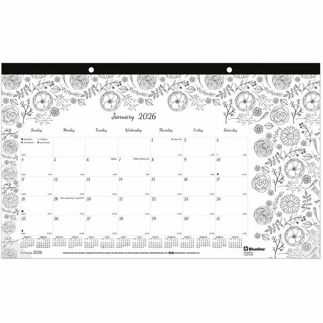 Dominion Blueline, Inc. Schneider Vizz Deskpad Coloring Botan Medium REDC2917001