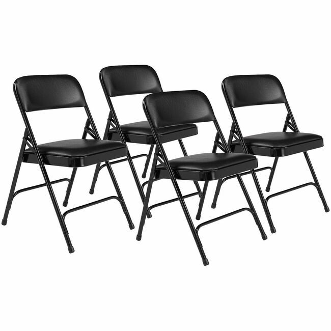 National Public Seating Chair Fold Vin Black 1200SER NPS1210
