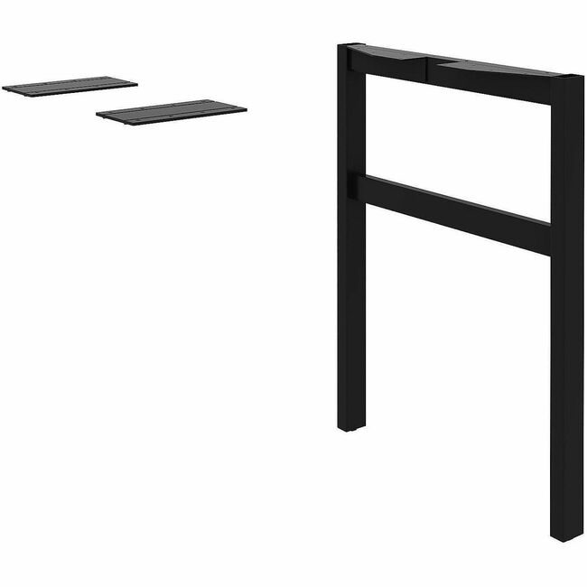 Lorell Leg H Return 24 W/Plate Black LLR16282