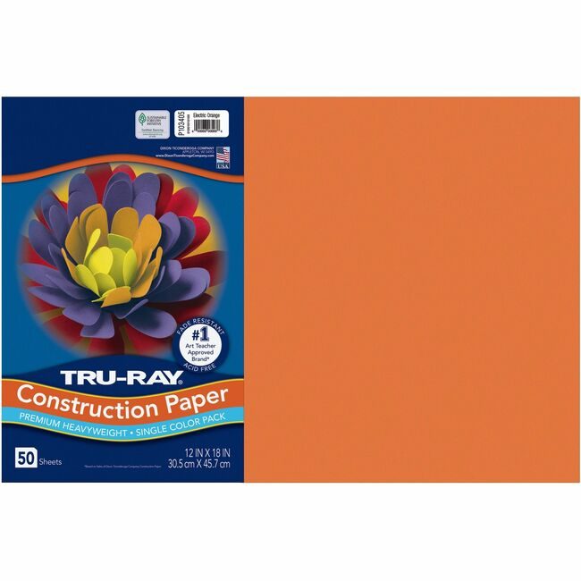 Pacon Corporation Paper Const 12X18 Elec Orng PAC103405