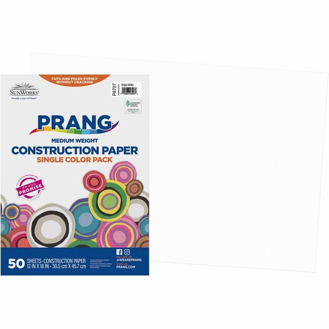 Pacon Corporation Paper Constr 12X18 Bwe 50SH PAC8707