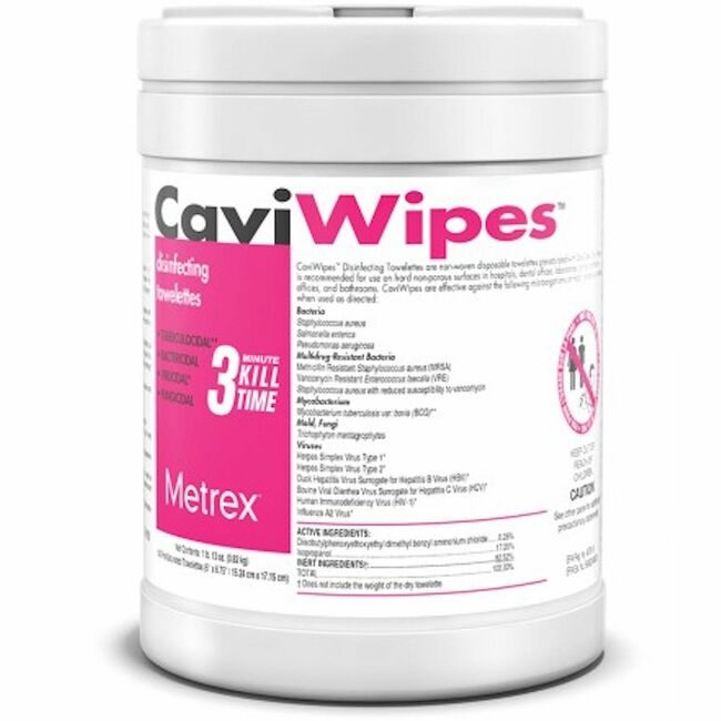 Metrex Research CaviCide Cleaner Caviwipes MRXMACW078100CT