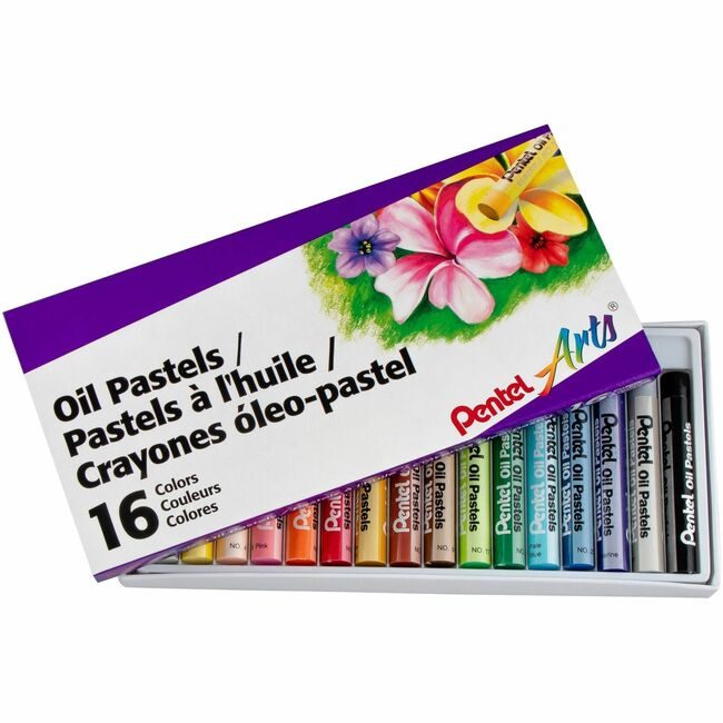 Pentel of America Pastel Oil Assorted 16 Count PENPHN-16