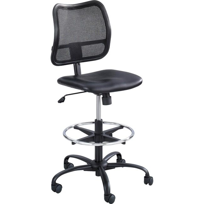 Safco Products Chair Extended Ht Vin Black SAF3395BV