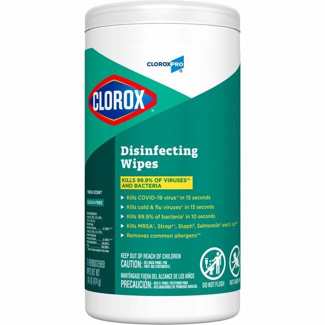 CloroxPro / Clorox The Clorox Company CloroxPro / Wipes Disinfectng Frsh 75 Count CLO15949CT