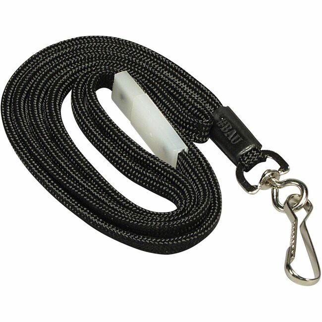 Baumgartens Lanyard Brkawy Hook Black 12 Each BAU65549