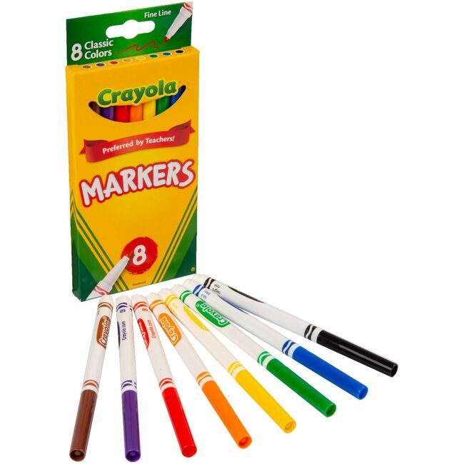Crayola LLC Marker Finetip 8 Count CYO58-7709
