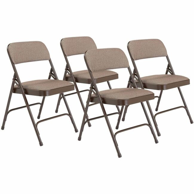 National Public Seating Chair Fold Fab Brwn 2200SER NPS2207