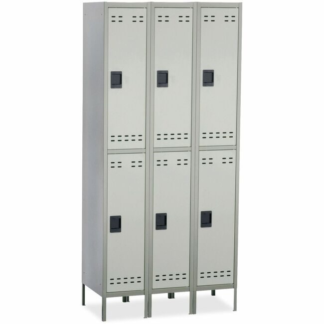 Safco Products Locker Dbl Tier 3 CLMN Gray SAF5526GR