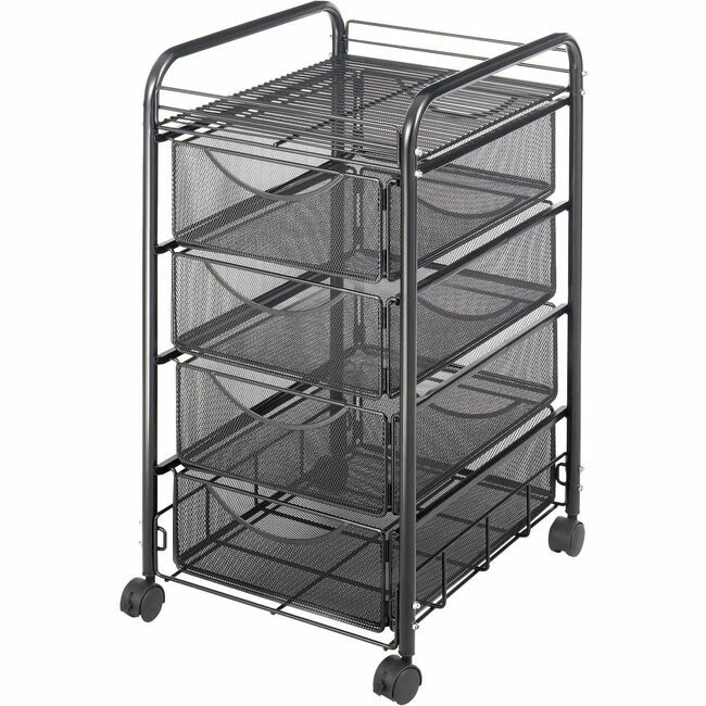 Safco Products Cart 4DRAWER MESH SAF5214BL