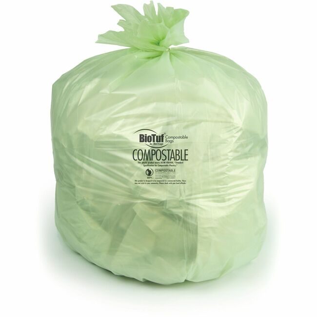 Heritage Bag / Novolex Liner Bio 40X46 0.90MIL Green HERY8046TER01