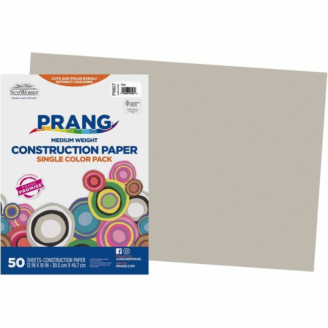 Pacon Corporation Paper Constrc 12X18 Gray 50SH PAC8807
